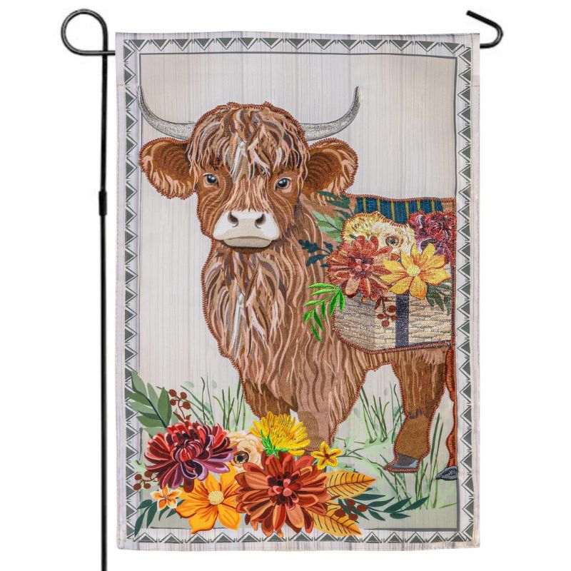 Highland Cow Garden Flag